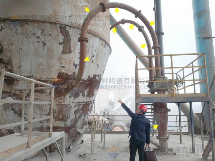 湖南和记娱乐特特种陶瓷有限公司回访客户并检察耐磨陶瓷管道现场运行情况