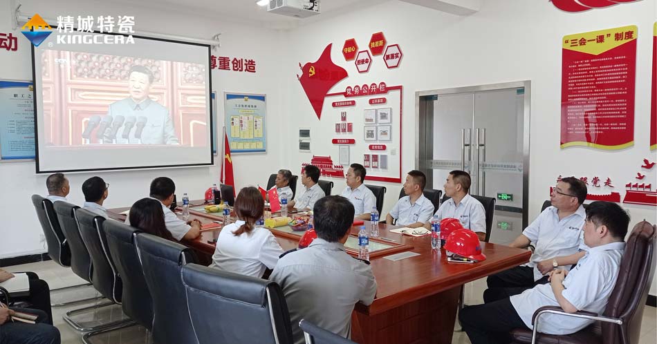 和记娱乐特瓷党支部组织寓目庆祝中国共产党建立100周年大会现场直播