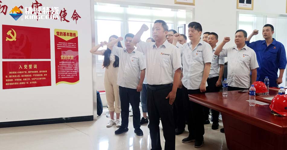 和记娱乐特瓷党支部组织寓目庆祝中国共产党建立100周年大会现场直播